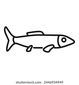 Ice lake fish icon outline vector. Winter fishing. Outdoor vacation sport
