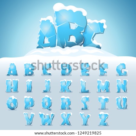 Similar – Image, Stock Photo FROST lettering on a gray concrete wall