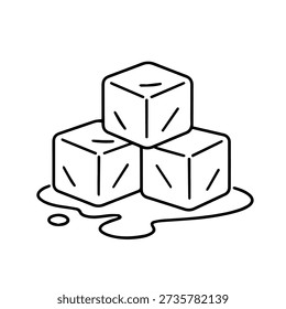 Ice line icon vector on a white background
Vector line icon