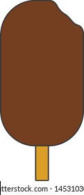 Ice lolly in chocolate glaze