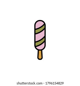 Ice lolly, ice cream color icon 