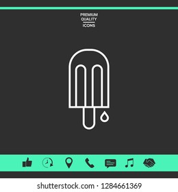 Ice lolly with drop. Graphic elements for your design
