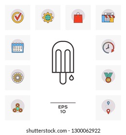 Ice lolly with drop. Graphic elements for your design
