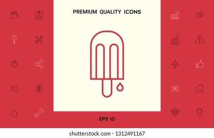 Ice lolly with drop. Graphic elements for your design
