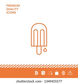 Ice lolly with drop. Graphic elements for your design