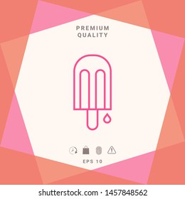 Ice lolly with drop. Graphic elements for your design