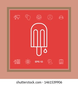Ice lolly with drop. Graphic elements for your design