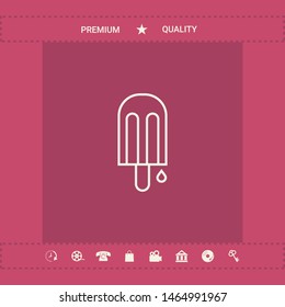 Ice lolly with drop. Graphic elements for your design