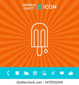 Ice lolly with drop. Graphic elements for your design