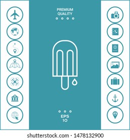 Ice lolly with drop. Graphic elements for your design