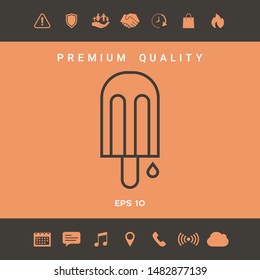 Ice lolly with drop. Graphic elements for your design