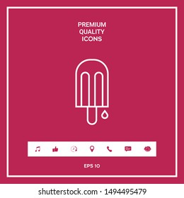 Ice lolly with drop. Graphic elements for your design