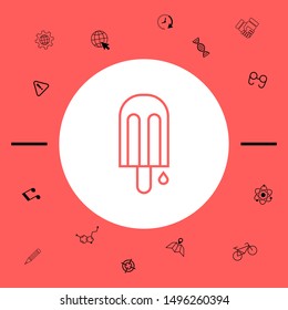 Ice lolly with drop. Graphic elements for your design