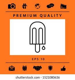 Ice lolly with drop. Graphic elements for your design