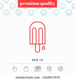Ice lolly with drop. Graphic elements for your design