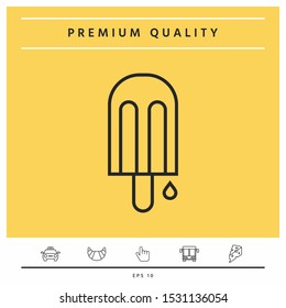Ice lolly with drop. Graphic elements for your design