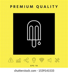 Ice lolly with drop. Graphic elements for your design
