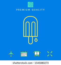 Ice lolly with drop. Graphic elements for your design