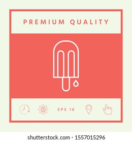 Ice lolly with drop. Graphic elements for your design