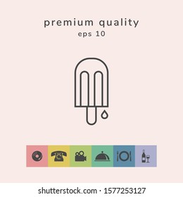 Ice lolly with drop. Graphic elements for your design