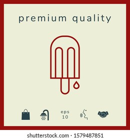 Ice lolly with drop. Graphic elements for your design