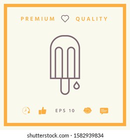 Ice lolly with drop. Graphic elements for your design