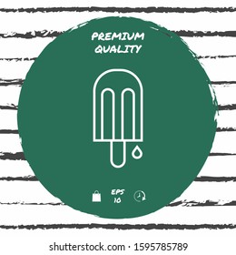 Ice lolly with drop. Graphic elements for your design
