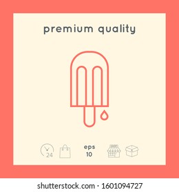 Ice lolly with drop. Graphic elements for your design