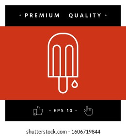 Ice lolly with drop. Graphic elements for your design