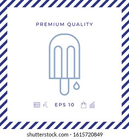 Ice lolly with drop. Graphic elements for your design