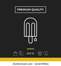 Ice lolly with drop. Graphic elements for your design