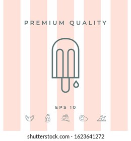 Ice lolly with drop. Graphic elements for your design