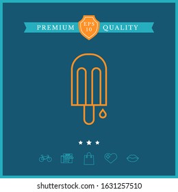 Ice lolly with drop. Graphic elements for your design