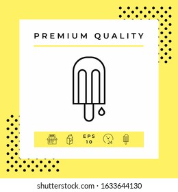 Ice lolly with drop. Graphic elements for your design