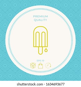 Ice lolly with drop. Graphic elements for your design