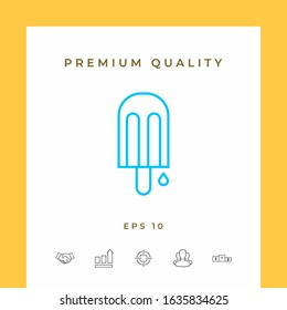 Ice lolly with drop. Graphic elements for your design