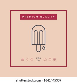Ice lolly with drop. Graphic elements for your design