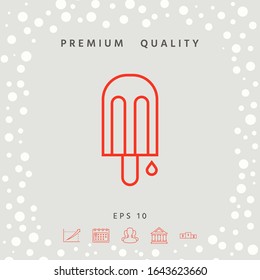 Ice lolly with drop. Graphic elements for your design