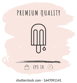 Ice lolly with drop. Graphic elements for your design