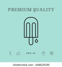 Ice lolly with drop. Graphic elements for your design