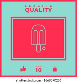 Ice lolly with drop. Graphic elements for your design