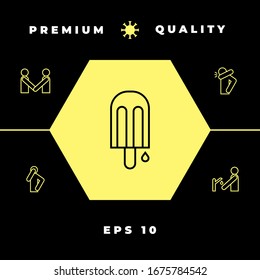 Ice lolly with drop. Graphic elements for your design