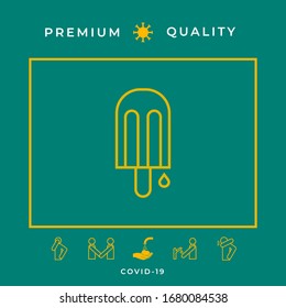 Ice lolly with drop. Graphic elements for your design