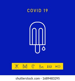Ice lolly with drop. Graphic elements for your design