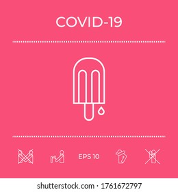 Ice lolly with drop. Graphic elements for your design