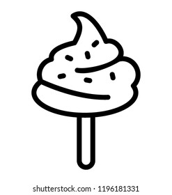Ice lolly having chocolate chips 