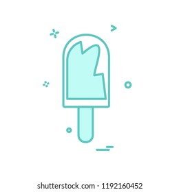 Ice lolly icon design vector
