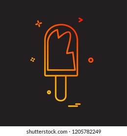 Ice lolly icon design vector