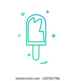 Ice lolly icon design vector