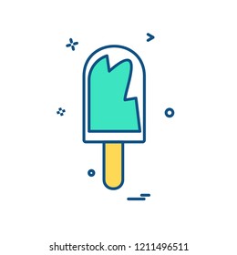 Ice lolly icon design vector